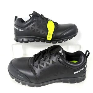 Reebok Work Sublite Cushion Women's Alloy Toe Safety Shoes Sz 11.5W Black